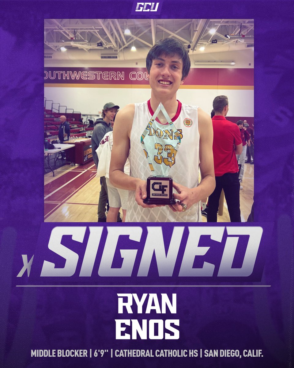 GCU_MVolleyball's tweet photo. Welcome @Ryan_Enos32 to GCU! ✍️ #LopesUp https://t.co/csVb8jhNgT