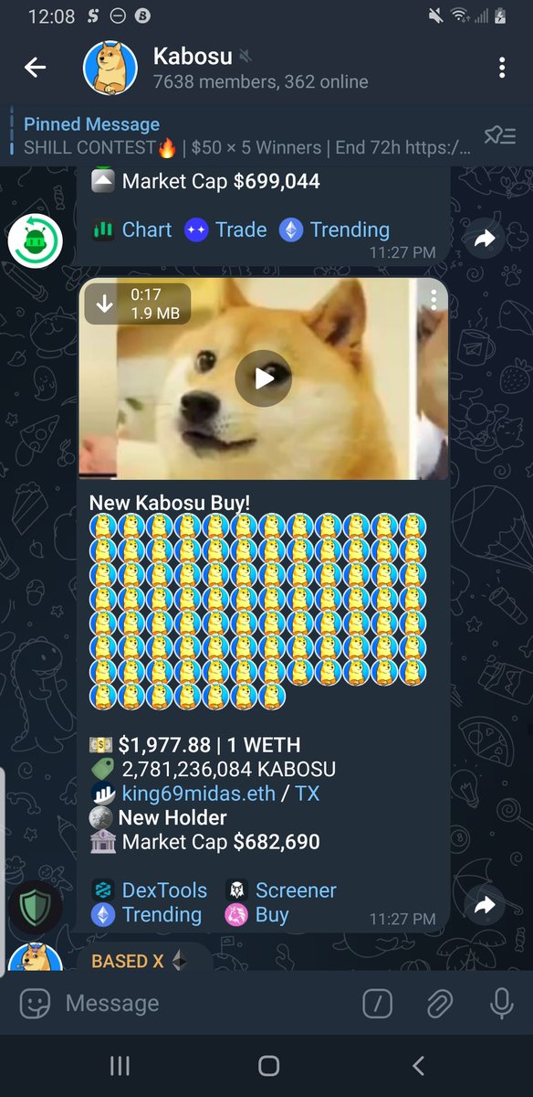 olaxxy375's tweet photo. @CryptoTony__ Huge buys rolling in constantly on $KABOSU
This community project $KABOSU is most likely the strongest or among the strongest meme projects out there
2️⃣4/4%  tax
3️⃣Based Devs
4️⃣NFT mint collections
5️⃣CG listing
6️⃣ Vibrant community
https://t.co/af9ttDCIQ8
@KabosuInuETH #ETH #DOGE https://t.co/DdfpcVR2uM
