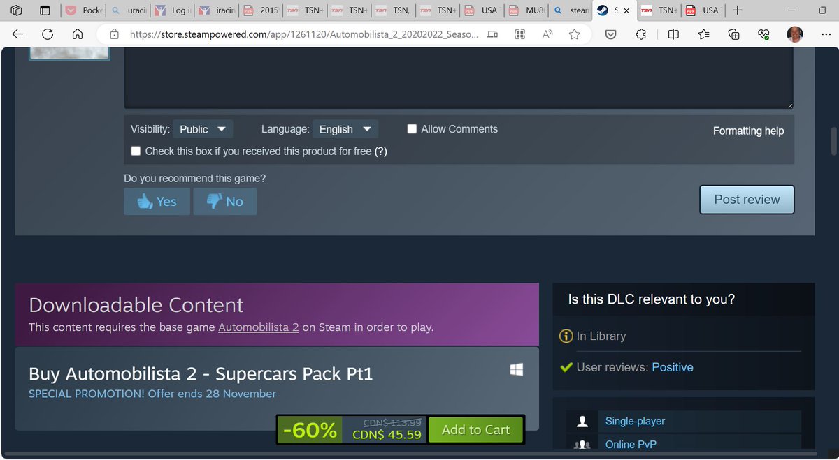 WilfTonsmann's tweet photo. @ReizaStudios Dear Reiza, there is a problem with the Steam page where you buy the 2020-2022 Season Pass. It will only give you the Supercars Pack Pt 1 for the price of the Season Pass. There is currently nowhere to buy the 2020-2022 Season Pass. Please help, trying to buy this for a friend. https://t.co/6pzWJTig6V
