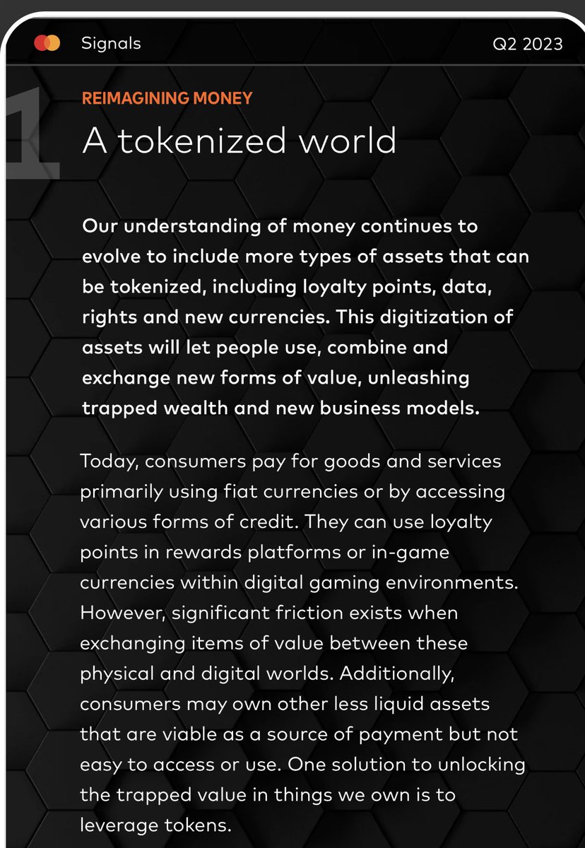 Hoy me compartieron un paper de <a href="/MastercardFdn/">Mastercard Foundation</a> <a href="/MastercardArg/">Mastercard Argentina</a> asi arranca!
Hace más de año que venimos construyendo un producto muy muy muy alineado a esta visión #tokenized #loyalty #points Felicitaciones <a href="/qurable_/">qurable.eth</a> es una gran validación de nuestra vision. 🚀 #neweconomy