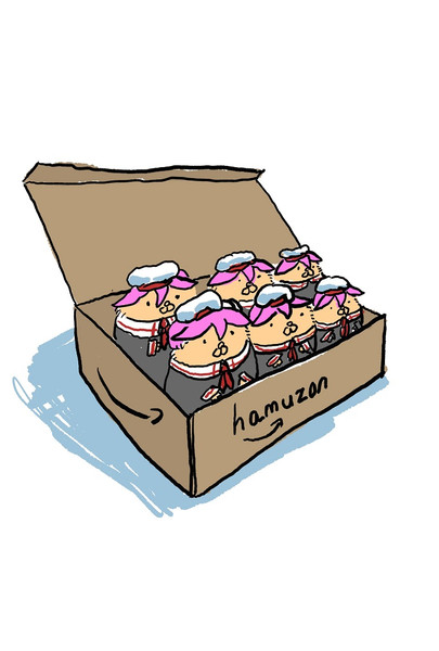 「cardboard box pink hair」 illustration images(Latest)