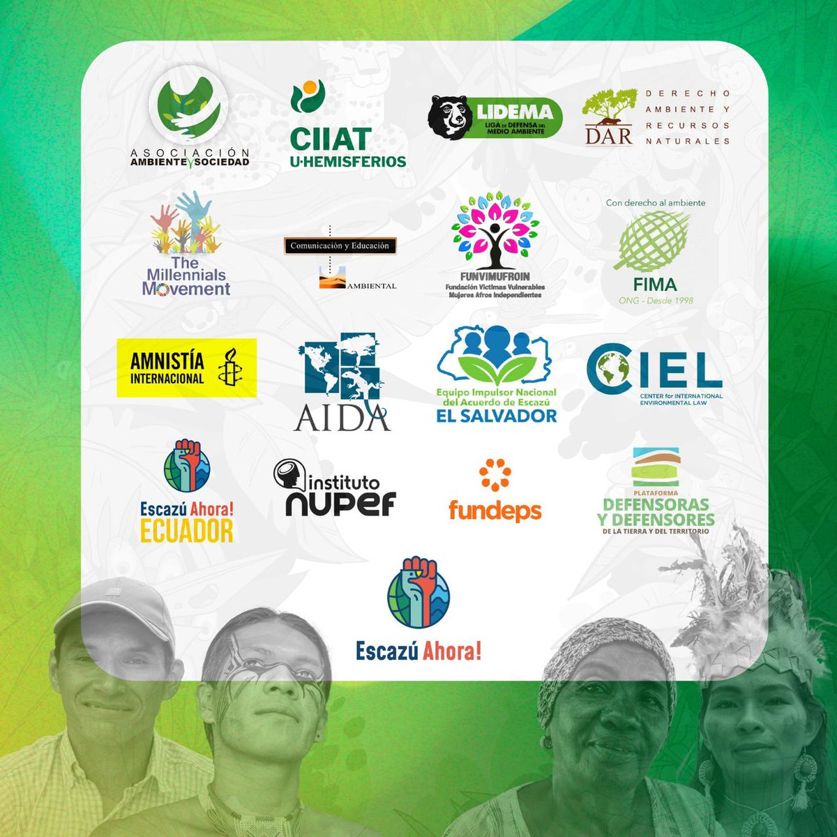 EscazuAhoraEc's tweet photo. ✅ ¡Te invitamos a participar en el evento “Acuerdo de Escazú: Guía de participación de la consulta del Plan de Acción sobre defensoras y defensores de DDHH en asuntos ambientales 📢

📆 Día: lunes 27 de noviembre | 🕜 Hora: 4:00 p.m. 🇪🇨
🔗Registro: https://t.co/qPQWIb21No https://t.co/c0YjC0F1FB