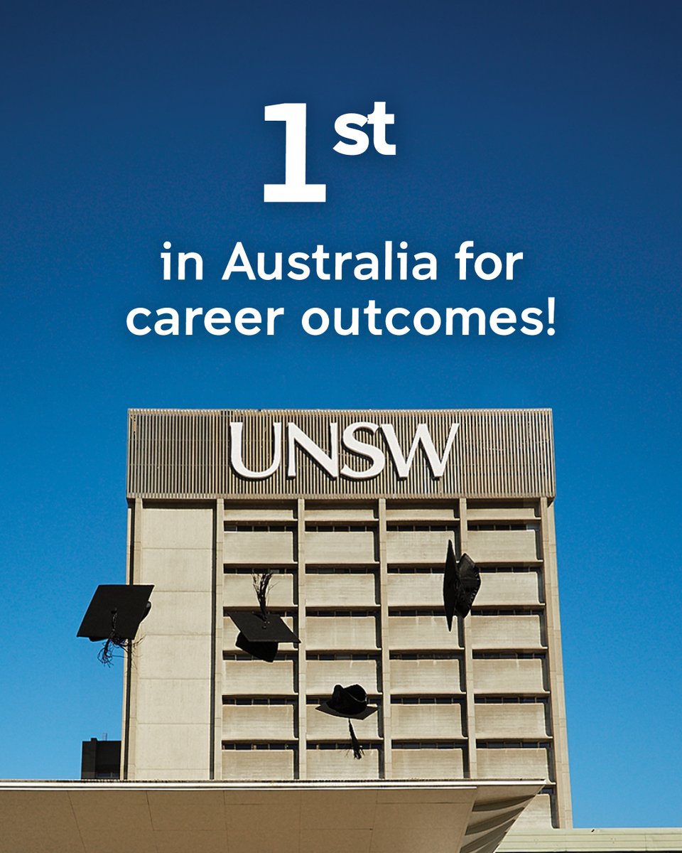 🏆 UNSW has been named Australia’s best university for career outcomes according to a new Australian Financial Review ranking!

UNSW ranked first for ‘career outcomes’, second for ‘research’ and ‘global reputation’, and second overall in Australia.