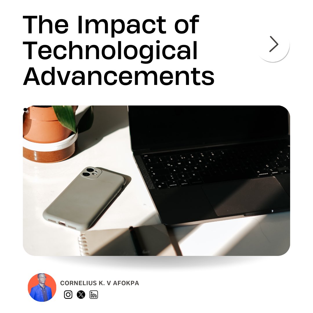 nelio_afk's tweet image. Advanced technology involves using intelligent tools and machines to improve efficiency and speed. 
A Brief highlight of the benefits it can generate on the African youth.
#TechInnovation, #FutureTech, #DigitalAdvancements, #TechTrends, #InnovateForTomorrow.