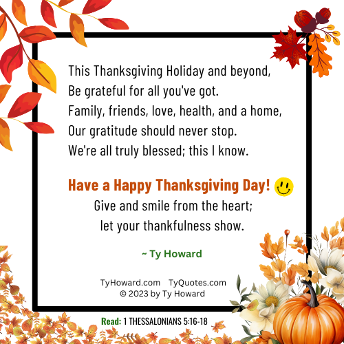 TyHoward410's tweet photo. Have a Happy Thanksgiving! from Ty Howard https://t.co/pknXDjEVWv