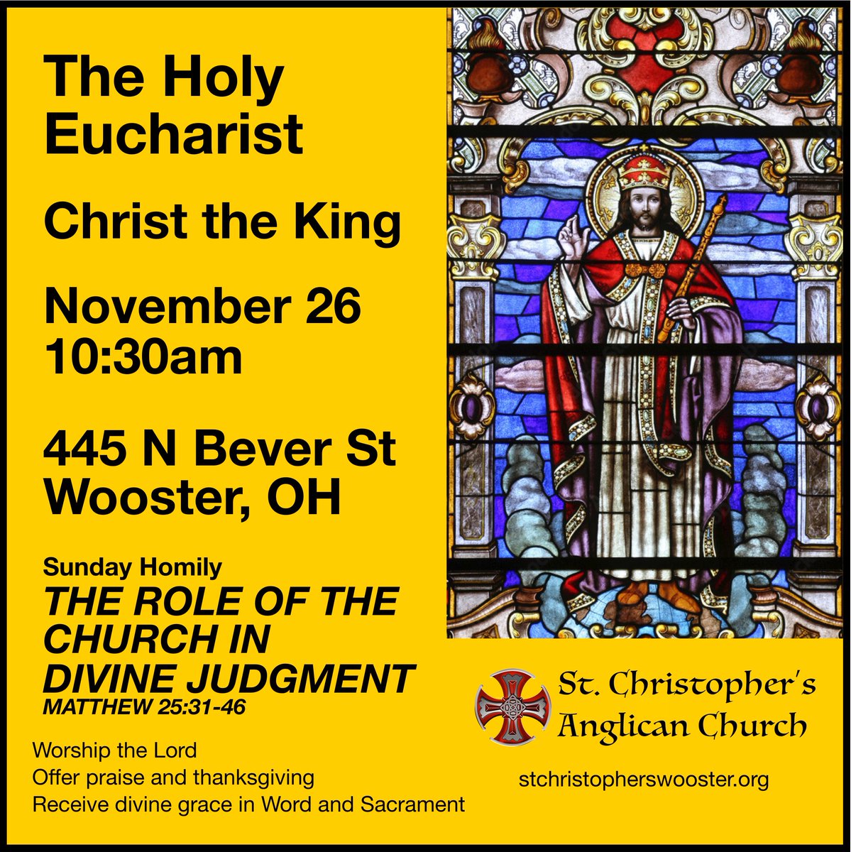 WoosterAnglican's tweet photo. This week at St. Christopher's Wooster!
#holyeucharist #celebratethesaints #christtheking #worship #anglican #ACNA #ADGL #woosterohio #waynecountyohio #liturgical #church https://t.co/INCVYvc4wj