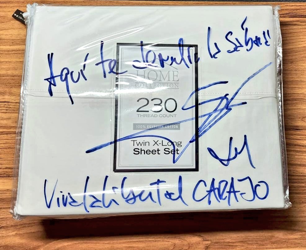 TENGO LAS SABANAS QUE LE MANDA MILEI A ESTA FAMILIA AYUDENME A ENCONTRAR EL CONTACTO