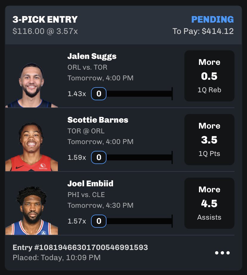 wryce2x's tweet photo. IF I DONโT LAB, I CANโT EAT. ๐ฟ
- Joel Embiid ๐ MVP do yo ting
- Pacers is ๐ for Trae Young
#2XPicks #BettingX #BettingTwitter #PlayerProps #ChalkBoard #PrizePicks #Underdog #PropBets #NBA https://t.co/lPWShjjUiZ