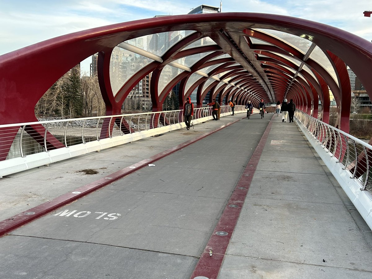 Can confirm, the fencing has finally come down on the #peacebridge #yycbike #yyc5a