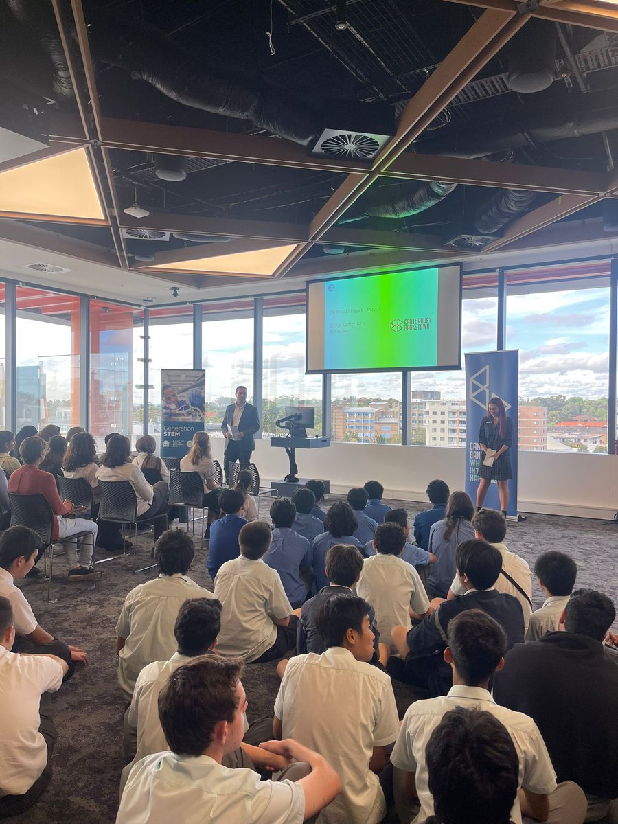 Yr 9 STEM at the Generation STEM CSIRO Partnership Project Showcase at UWS Bankstown. 

It was a great experience for the boys who presented their projects to community members, students and teachers from other schools, and even the Mayor of Bankstown, Councillor Bilal El-Hayek.