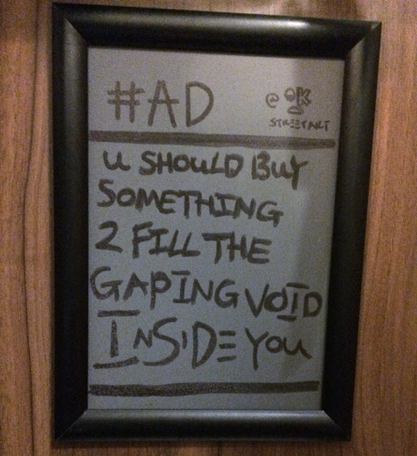 Adbusters's tweet photo. Get ready for the consumerist kabuki show (aka #BlackFriday) that makes us feel like shit and kills the planet in the process. 

Let’s call this nonsense done, and start inventing new ways to live, love and celebrate.

This Friday #BuyNothing https://t.co/ekjghEOPaw