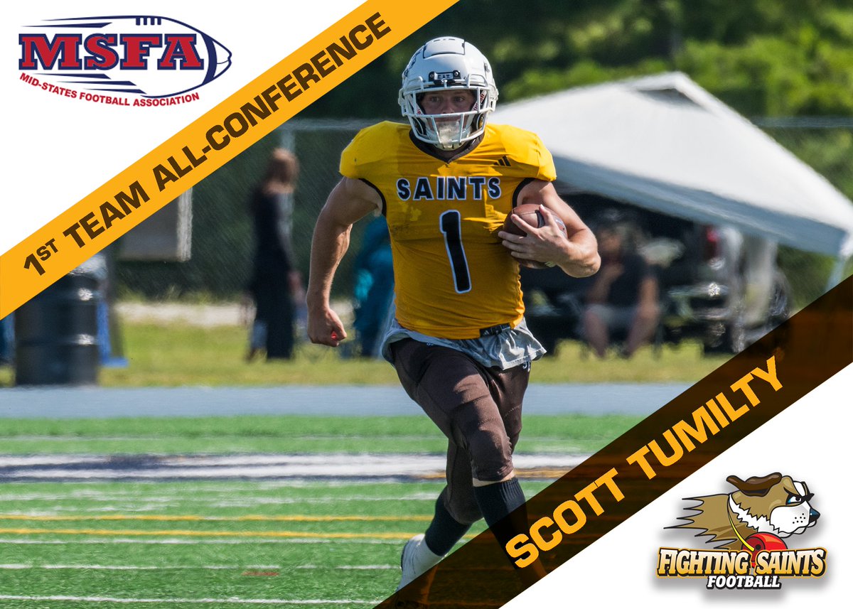 USFSaintsFB's tweet photo. Congrats to our remaining First Team All-Conference selections

Mike Johnson 26 TKLs / 3 sacks
Jalen Cooper 33 TKLs / 2 TFLs / 6 INTs / 5 PBUs
Scott Tumilty 28 TKLs / .5 TFLs / 2 PBUs
Joey Tumilty 44 rec / 799 yds / 11 TDs https://t.co/QwoQKDXXXc