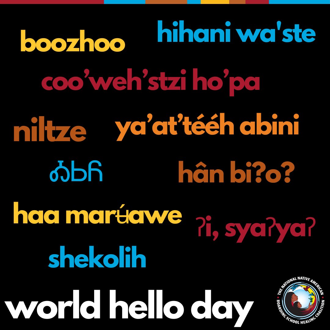 Today is #WorldHelloDay, and the NABS staff is excited to share how we greet one another in all of our languages. For #NativeAmericanHeritageMonth, we celebrate our unique and diverse Indigenous languages from all across Turtle Island.