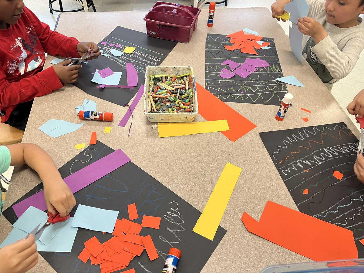 Kindergarten is working very hard on their Magic Carpets! Practicing scissor ✂️ and glue technique getting ready for big projects ahead!! 🎨🎨<a href="/CarverESCubs/">Carver Elementary</a> <a href="/theartofed/">The Art of Education University</a> <a href="/WCPSS_Arts/">WCPSS Arts Education</a> <a href="/Artsonia/">Artsonia</a> <a href="/WCPSS/">Wake County Public School System</a> <a href="/NCArtEdA/">NCAEA</a>  <a href="/WendellNC/">Town of Wendell</a>
