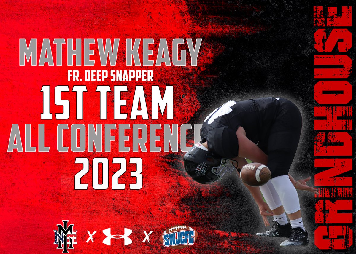 🚨2023 South West Junior College Football Conference🚨

1st Team Deep Snapper

<a href="/KeagyMatthew/">Matthew Keagy</a> 

#GRINDHOUSE