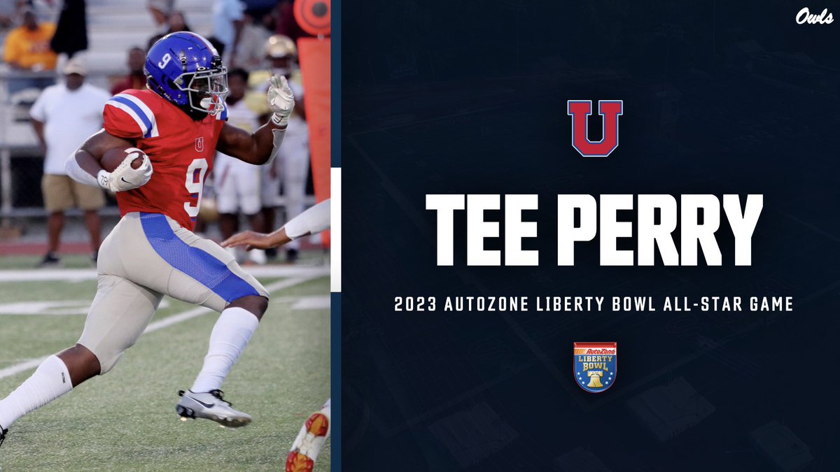 OwlBuzz's tweet image. Congratulations to Gavin Helton, Brandon Nicholson, Tee Perry, and Hudson Shoaf on being selected to the AutoZone Liberty Bowl High School All-Star Game!

#GoOwls