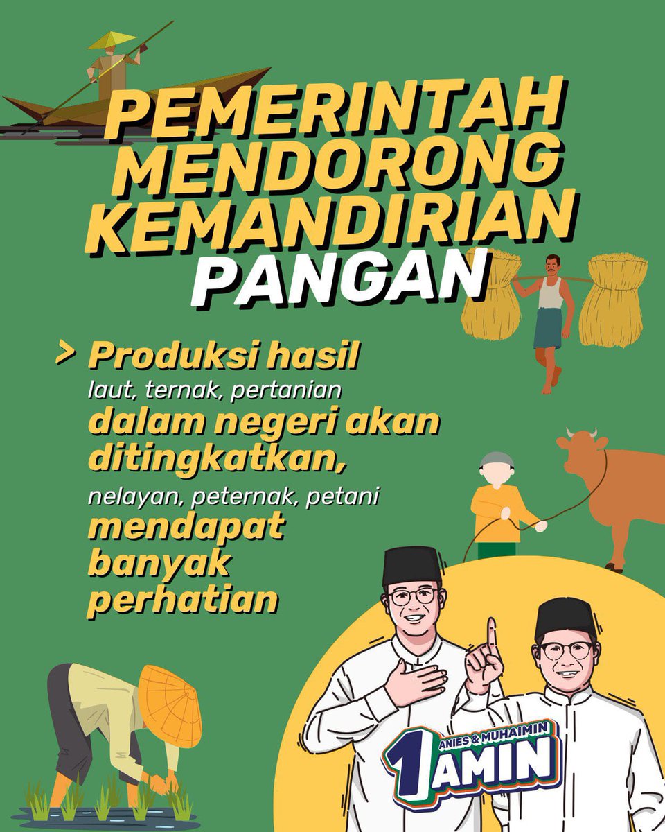 Salah satu Misi Pasangan AMIN adalah memastikan ketersediaan kebutuhan pokok dan biaya hidup murah melalui kemandirian pangan.
#SembakoMurahAMIN
#AniesMuhaimin2024

<a href="/cakimiNOW/">A Muhaimin Iskandar</a>
<a href="/DPP_PKB/">DPP PKB</a>