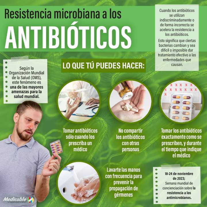 👉💊El uso indebido de antibióticos provoca resistencia de las bacterias, lo que puede ser una amenaza para la salud de las personas.💊👈

#salud #antibióticos #infecciones #infeccionesrespiratorias #bacterias