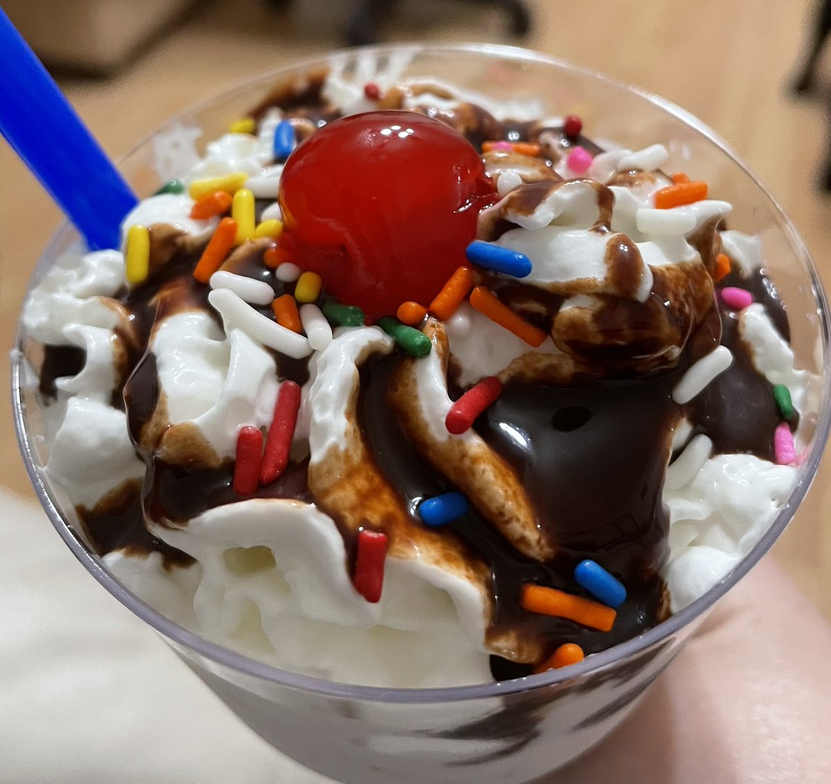 One of the kids had a birthday today, so one of the daughters came over and made everyone birthday milkshakes.