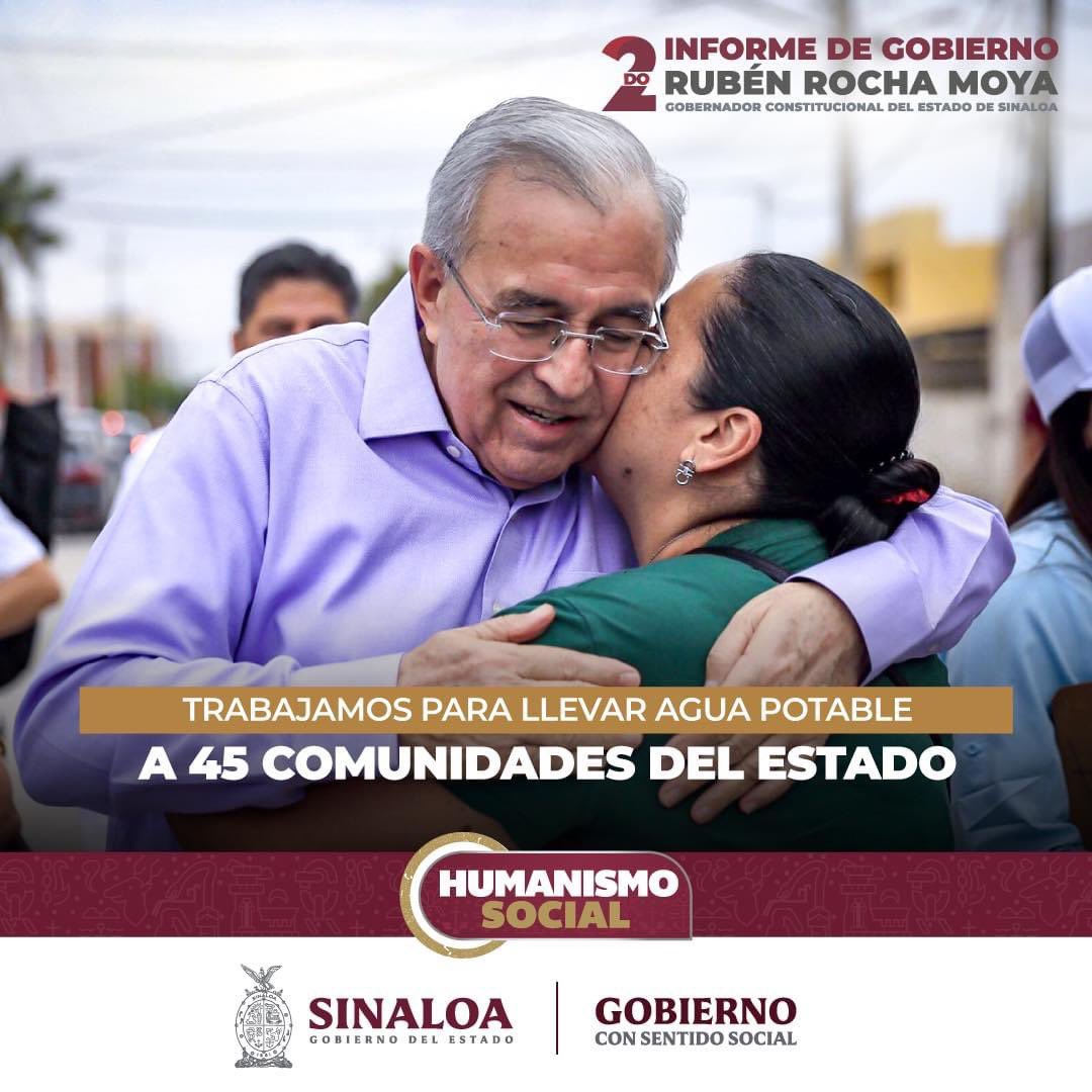 sinaloagobmx's tweet photo. El gobernador, @rochamoya_ , ha garantizado el derecho al agua potable en 45 comunidades que no contaban con este servicio.
#SegundoInformeRocha
#AsíSeTransformaSinaloa
#CompromisosCumplidos
#GobiernoConSentidoSocial https://t.co/3clPrViixl