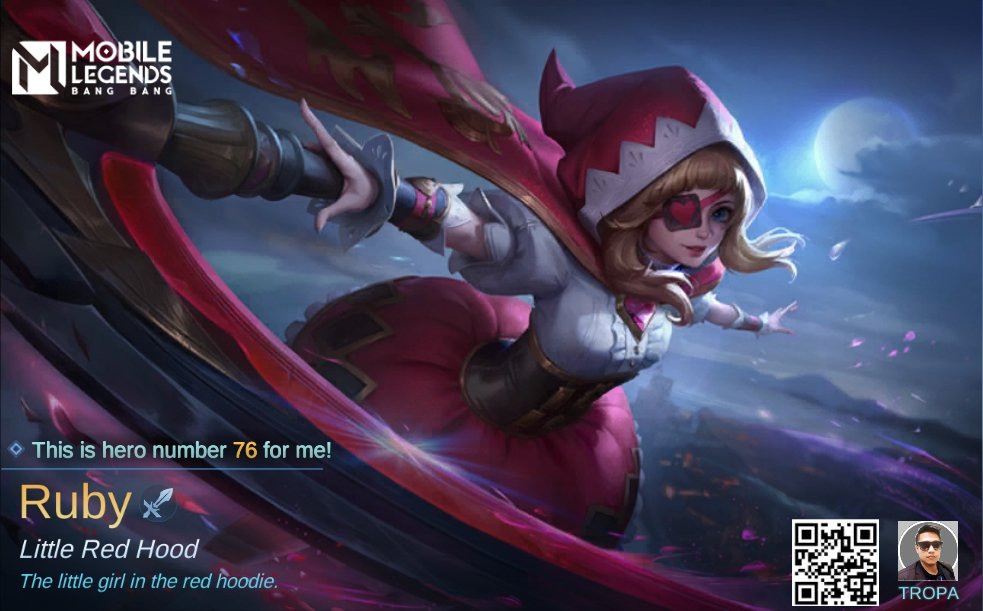bluegeekron's tweet photo. I just obtained a new hero Ruby in Mobile Legends: Bang Bang! Let's face off against the world's best MOBA players together!
https://t.co/e7XyfbJ7Ny https://t.co/1xITPEtCes