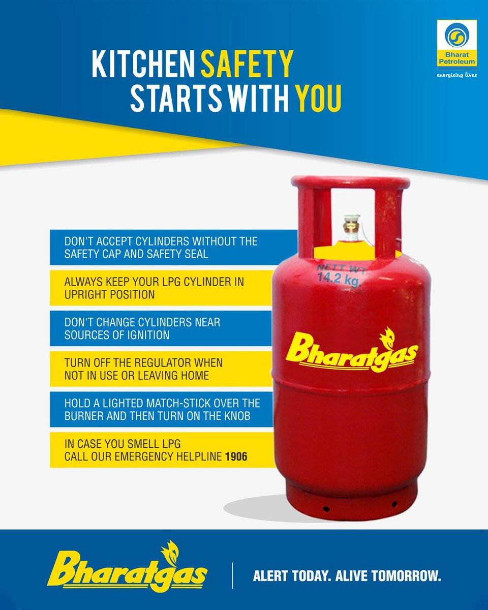 🏡 Safety first! When receiving LPG cylinders at home, ensure good ventilation, ask DSM to check for leaks, and keep the area well-ventilated. Store cylinders in an upright position and away from heat sources. Prioritize safety for a secure home environment!