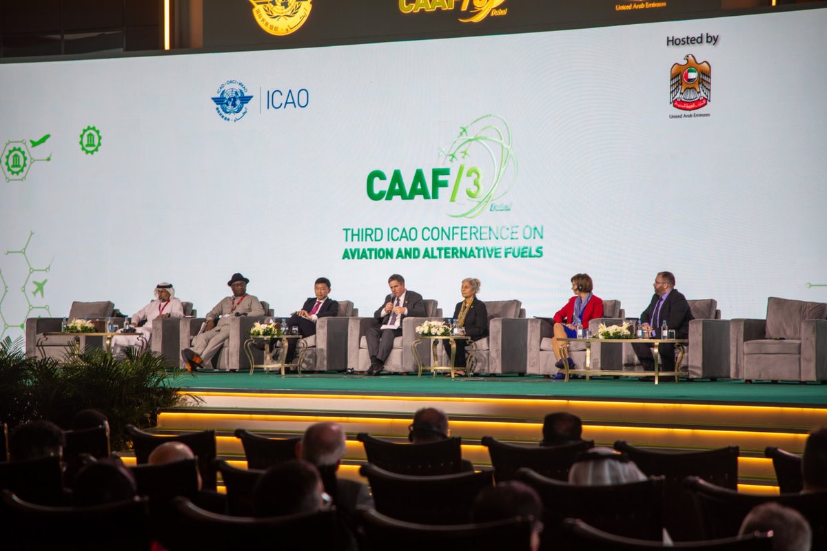 Tune in to Day 3 of the Third ICAO Conference on Aviation and Alternative Fuels (CAAF/3) live on ICAO TV! This morning, we start with an invigorating session on "assistance and capacity building for clearer energy." bit.ly/47s6iiC
#Aviation 🍃♻️ #capacitybuilding