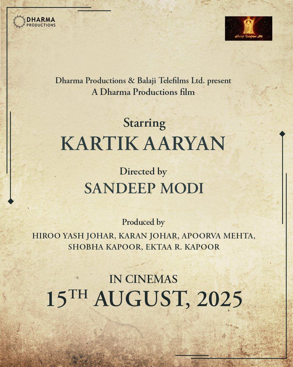 An unforgettable chapter of our glorious Indian history full of valour and sacrifice is now going to be part of my life 🇮🇳 a subject close to my heart... super proud and excited to embark on a new journey with the extremely talented @sandeep_modi and the powerhouse #karanjohar