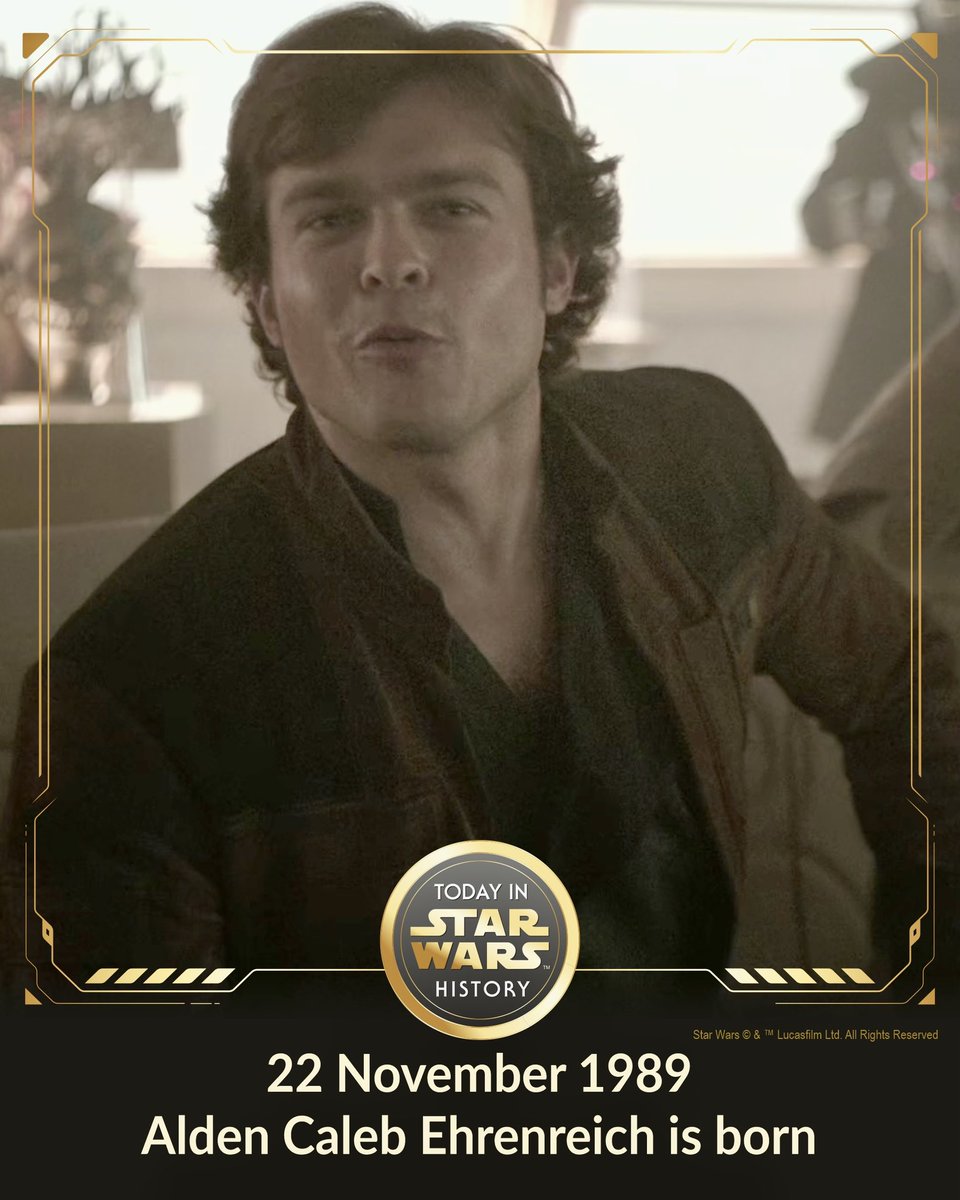 22 November 1989 #TodayinStarWarsHistory 'I'm gonna be a pilot. Best in the galaxy.' #YoungSolo #AldenEhrenreich