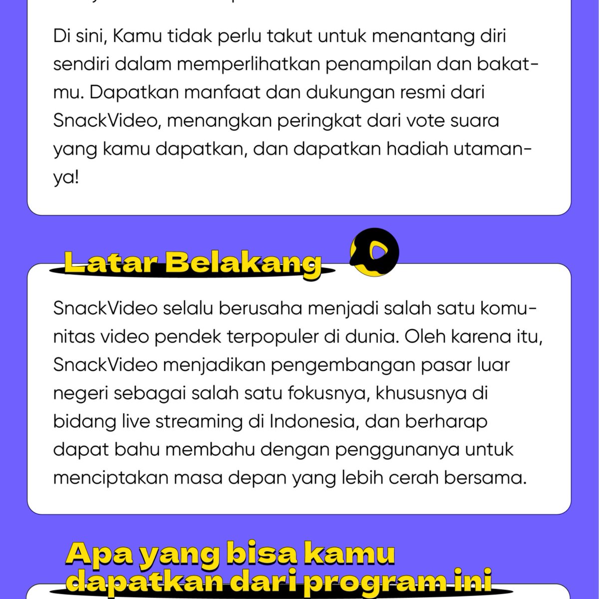 SnackVideo Indonesia tweet media