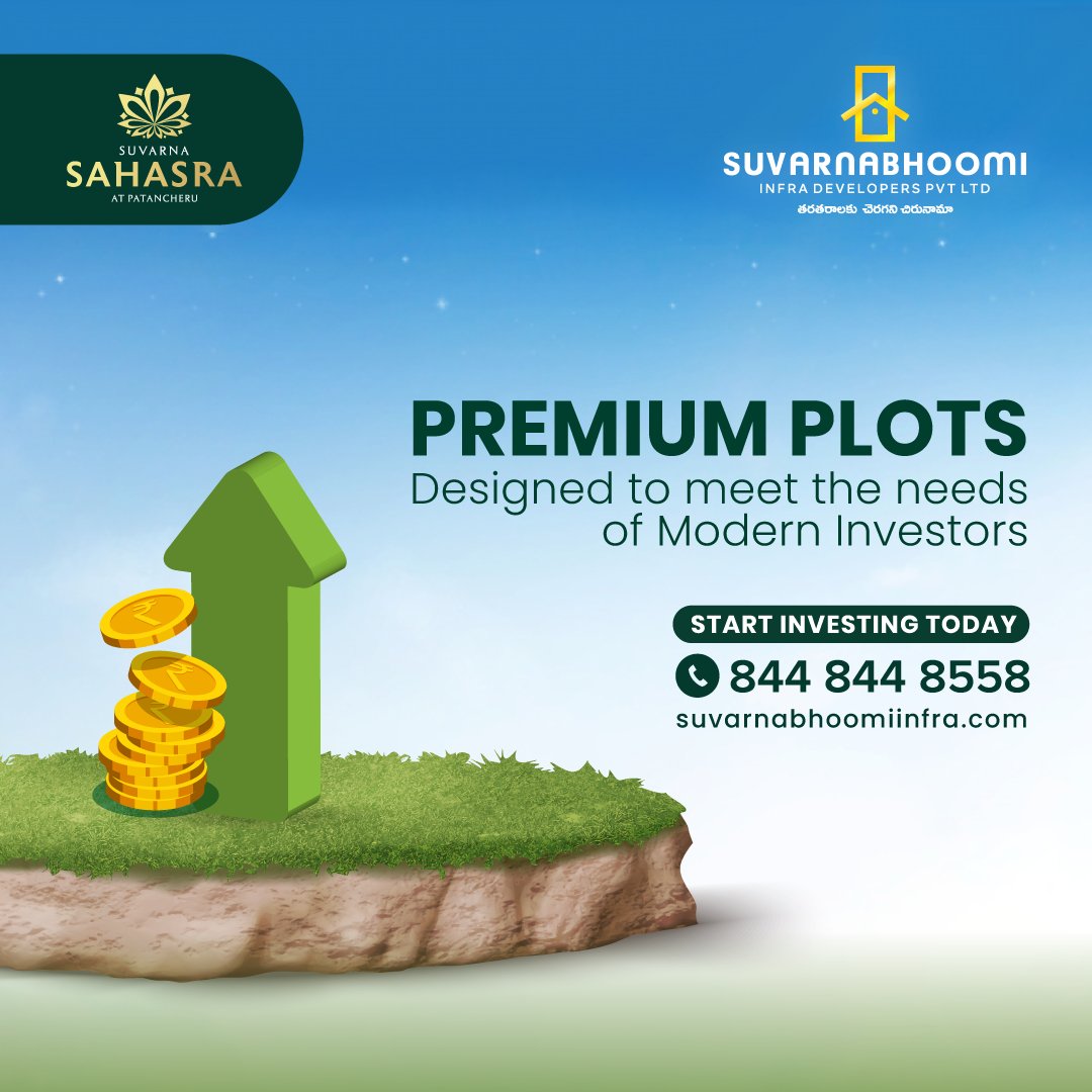 SBIDHyd's tweet photo. Explore our premium plots, meticulously crafted to cater to the requirements of contemporary investors.
#suvarnabhoomi #openplots #farmlands #residentialplots #plot #suvarnabhoomiinfra #realestate #lands #house #home #dreamhome #futurehouse #suvarnasahasra #sahasra #futureplot https://t.co/o6oDFyIaqU