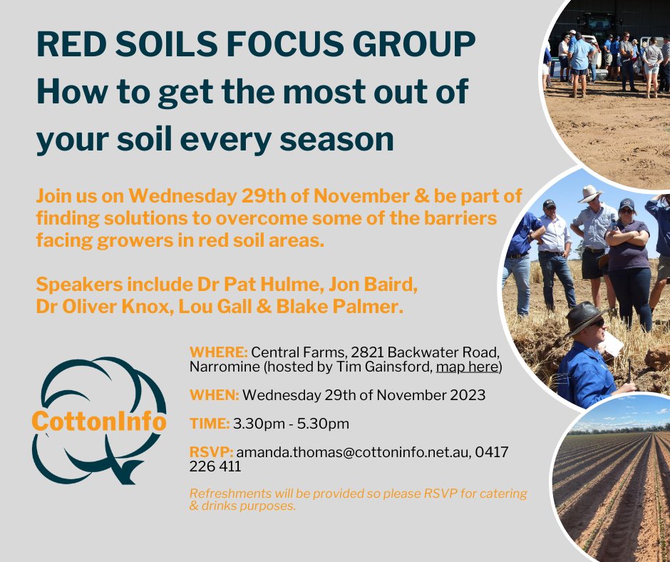 CottonInfo (@cottoninfoaust) on Twitter photo Next week in Narromine. All growers welcome! Next week in Narromine. All growers welcome!