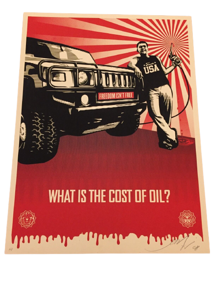motorcycle_news's tweet photo. Cost of Oil AP Silkscreen Print by Shepard Fairey- OBEY
https://t.co/juQGauVf8T
#motorcycleart #carart #motorcycle #car #truckart #truck #art #graffiti #streetart #2008 #Artist Proof Prints #black #Car #Fine Art Paper #Gas Fuel &amp; Oil #Government #Man #No Sale #over10 #Politics... https://t.co/QlMLnnEuEJ
