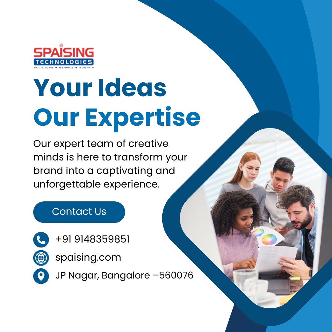 Transform your vision into reality with Spaising Technology – where your ideas meet our expertise, creating tech solutions beyond imagination. 🚀💡 #TechInnovation #IdeasIntoTech #InnovateWithSpaising #TechExperts #CollaborativeTech