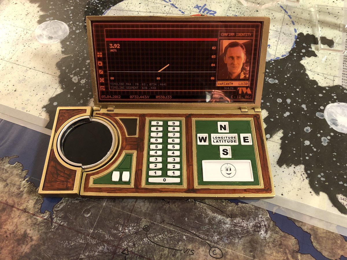 GeekToyLove's tweet photo. Applied the decals and finished it he TVA TemPad from #Loki. 

#2023Projects #GeekDen https://t.co/n2KefXptUe