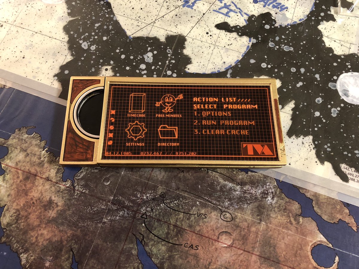 GeekToyLove's tweet photo. Applied the decals and finished it he TVA TemPad from #Loki. 

#2023Projects #GeekDen https://t.co/n2KefXptUe