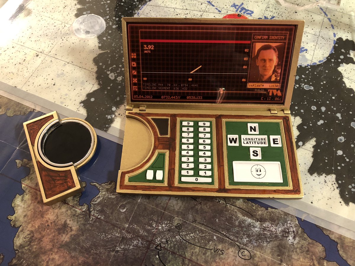 GeekToyLove's tweet photo. Applied the decals and finished it he TVA TemPad from #Loki. 

#2023Projects #GeekDen https://t.co/n2KefXptUe