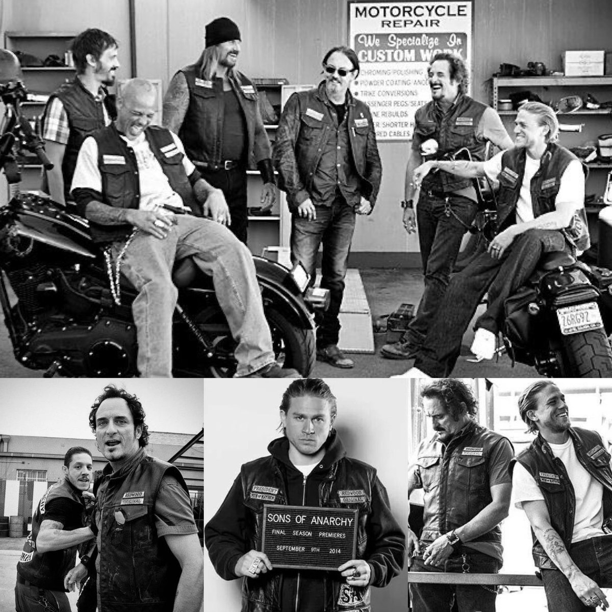 Way back Wednesday. @SOAMediaAddicts @SonsofAnarchy #CharlieHunnam #JaxTeller @TommyFlanagan @KimFCoates @davidlabrava @RustyCoones @NikoNicotera @Theorossi #brothersinleathers #bondedforever @ReaperCrew618
#familyfuntime #menofmayhem 🏍️❤️‍🔥🏍️❤️‍🔥