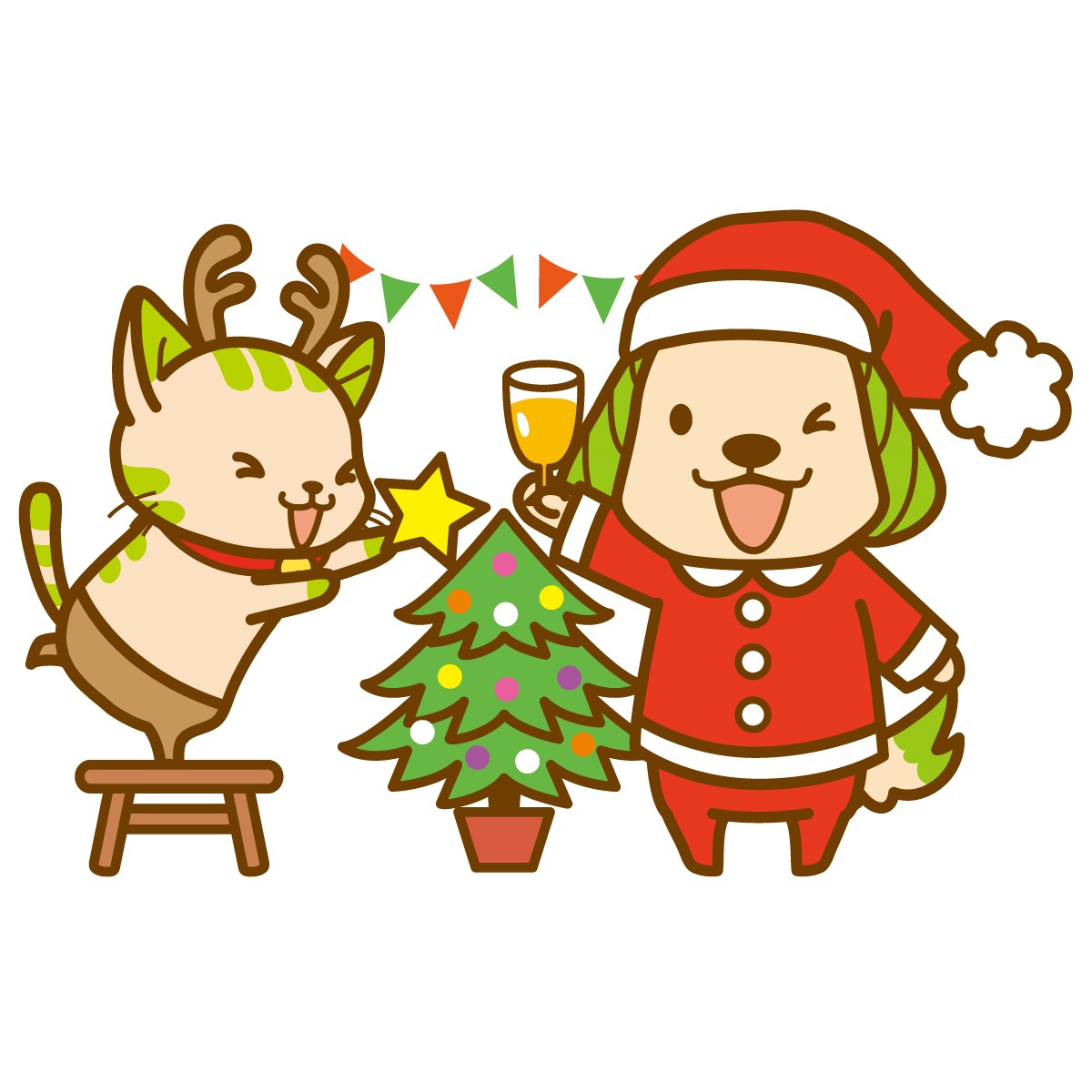 ウキウキワクワク！クリスマスの夜 イラスト、レリーフ