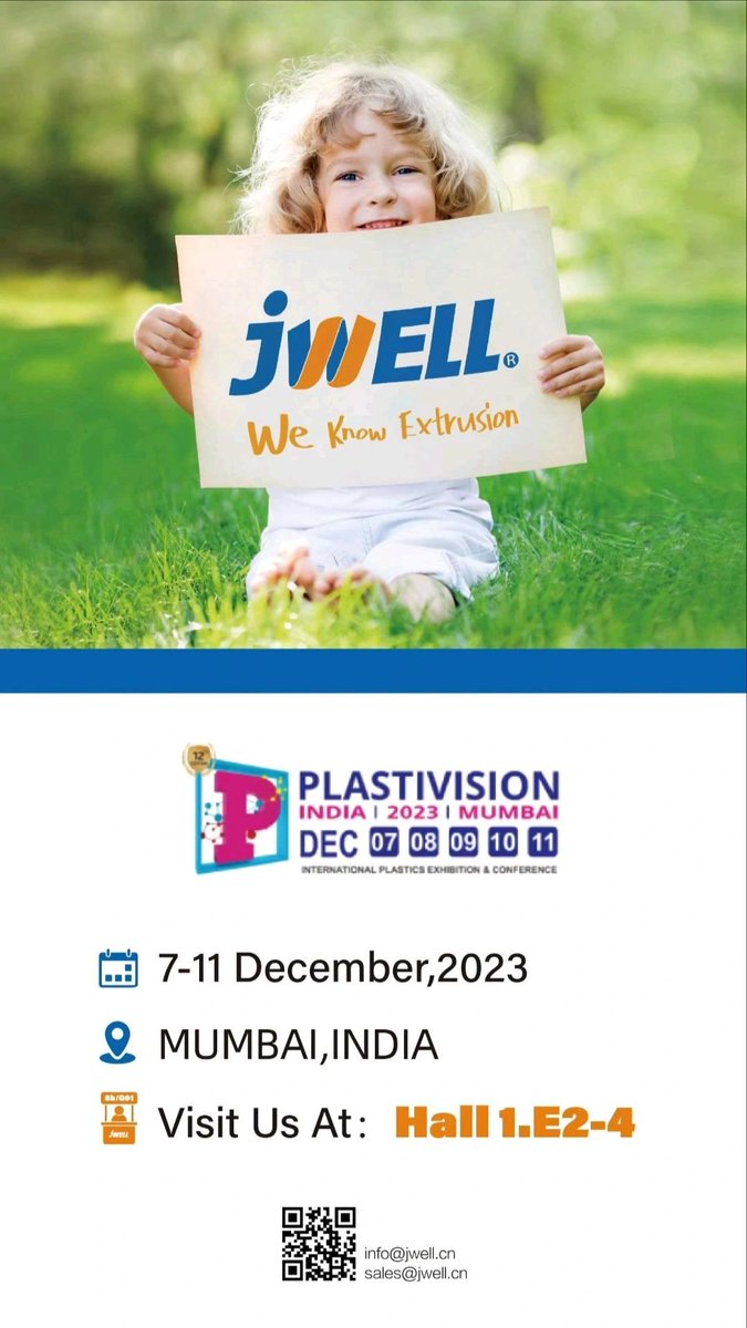 Welcome to #JWELL booth in Mumbai, INDIA 🇮🇳
#PlasticIndustry #ExtrusionTech #PolymerProcessing #PlasticManufacturing #ExtrusionExperts #PlasticInnovation #SustainablePlastics #ExtrusionMachinery #PolymerEngineering #GreenPlastics #PlasticSolutions #ExtrusionTechnology