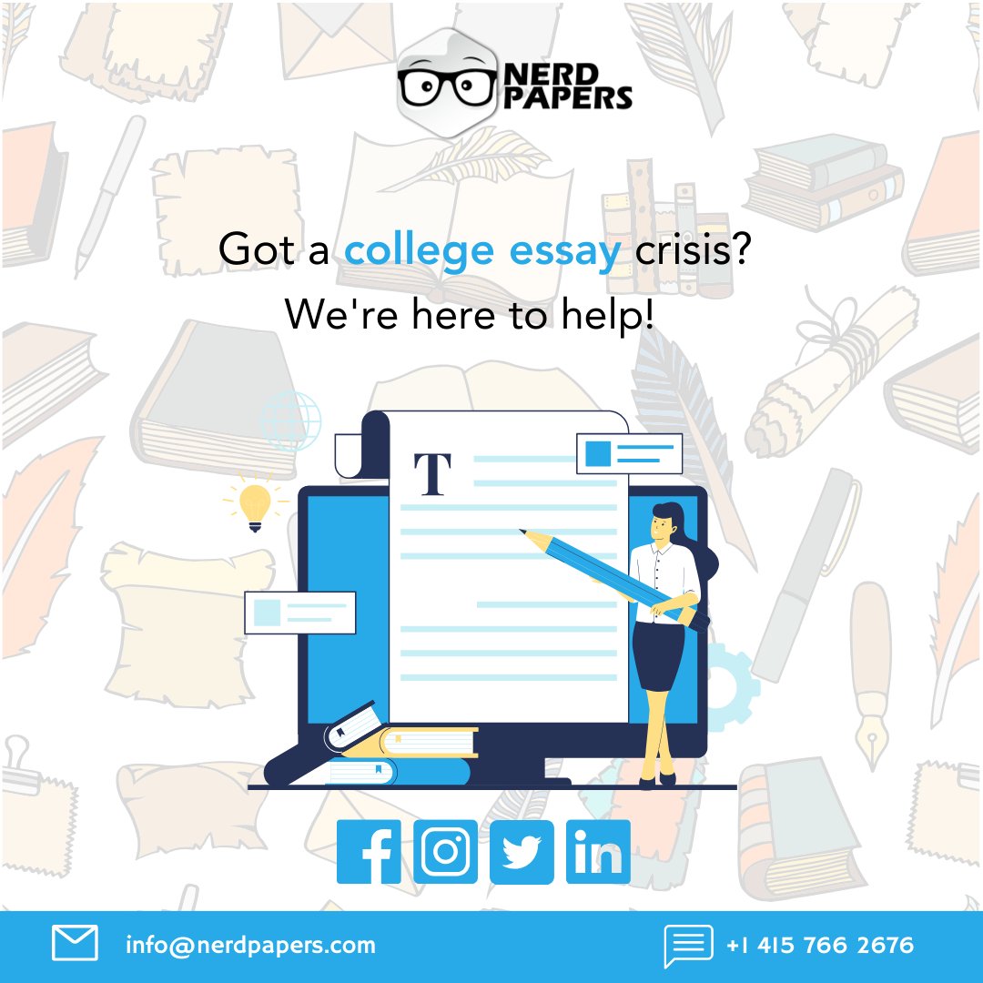 nerdpapers's tweet image. Facing a college essay crisis? 📝 Fret not, we&apos;ve got your back! Our mission is to provide expert guidance and support to help you tackle those daunting essays with confidence. 
🌐nerdpapers.com📩info@nerdpapers.com
#nerdpapers #collegepaperhelp #writinghelp #help #write