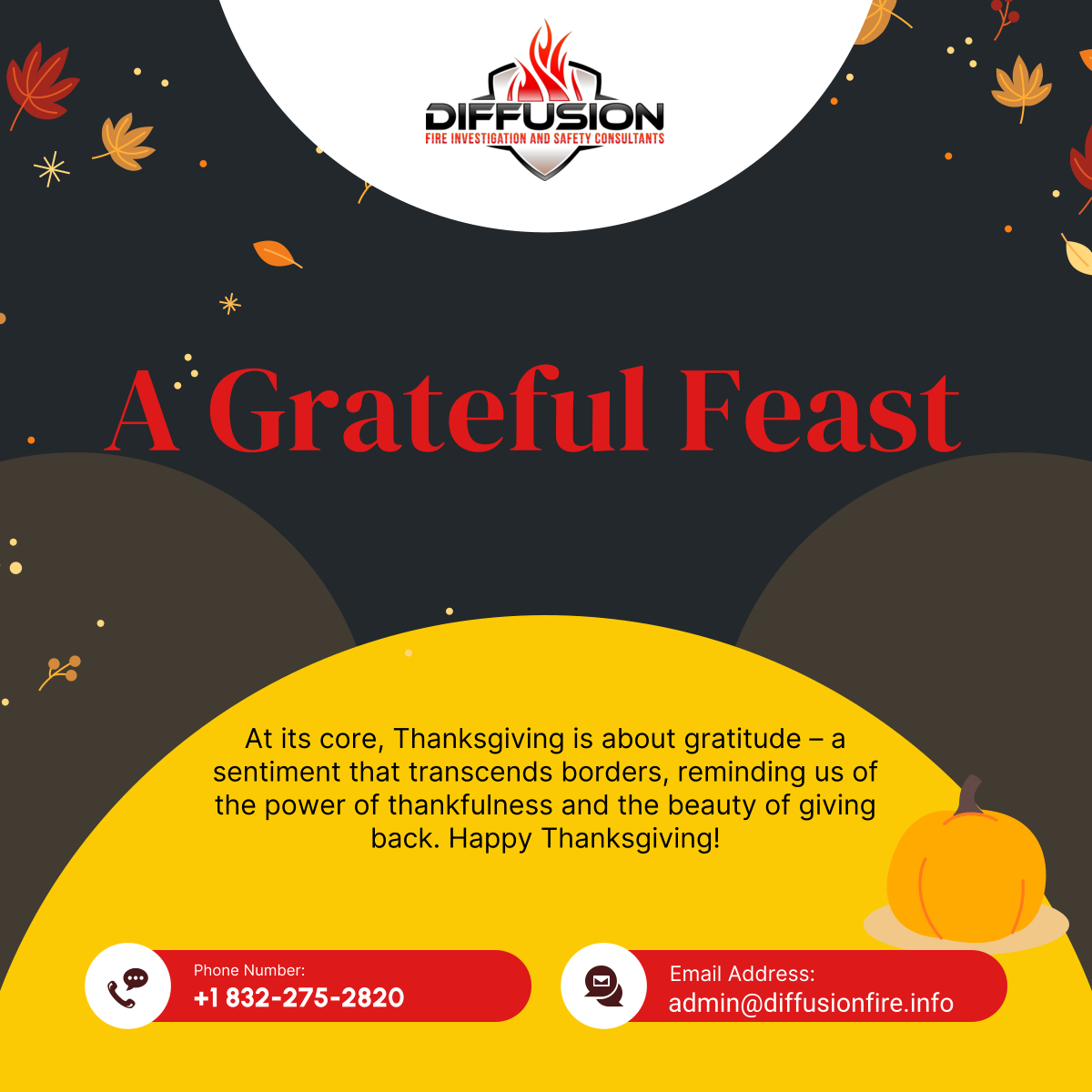 diffusionfirein's tweet photo. Thanksgiving is a holiday of abundance, not just in food but in gratitude, love, and cherished customs. It reminds us to take stock of our blessings and share our abundance with those in need.

#FireSafetyConsultant #RichmondTX #ThanksgivingDay https://t.co/F1cv69DukK