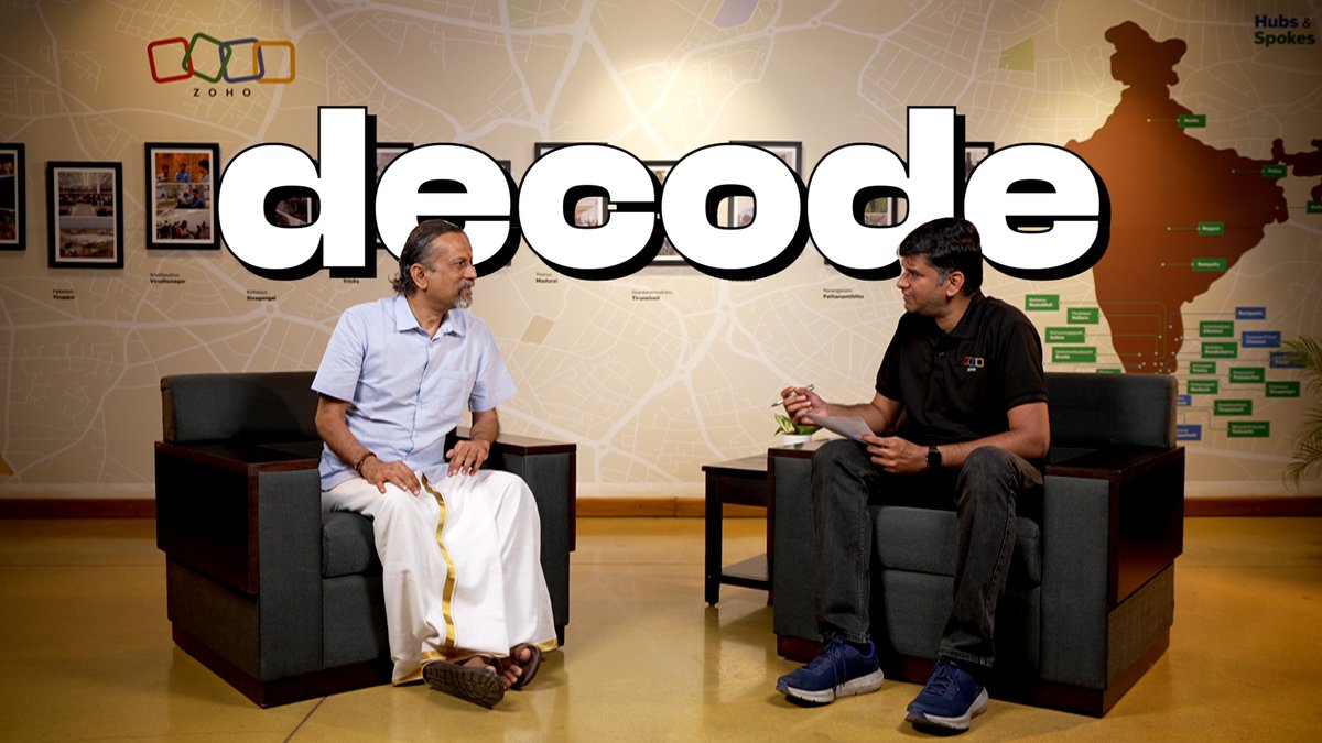 Here's a sneak peek of an enlightening encounter with @Svembu, CEO of <a href="/Zoho/">Zoho</a>. Stay tuned for the full episode! 🔗 zurl.co/vBlj