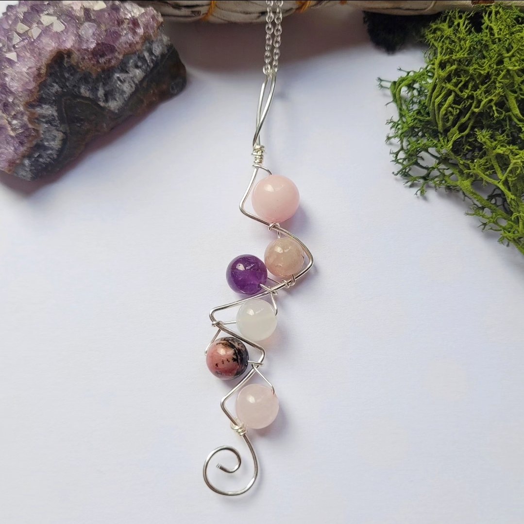 This necklace was made with intention to bring calm, inner peace and protection. it also works with the higher heart chakra and the crown Chakra.

crystalsofthemoon.etsy.com
#MHHSBD #EarlyBiz #buymyshithour #ForNetworking #HandmadeHour #MakersHour