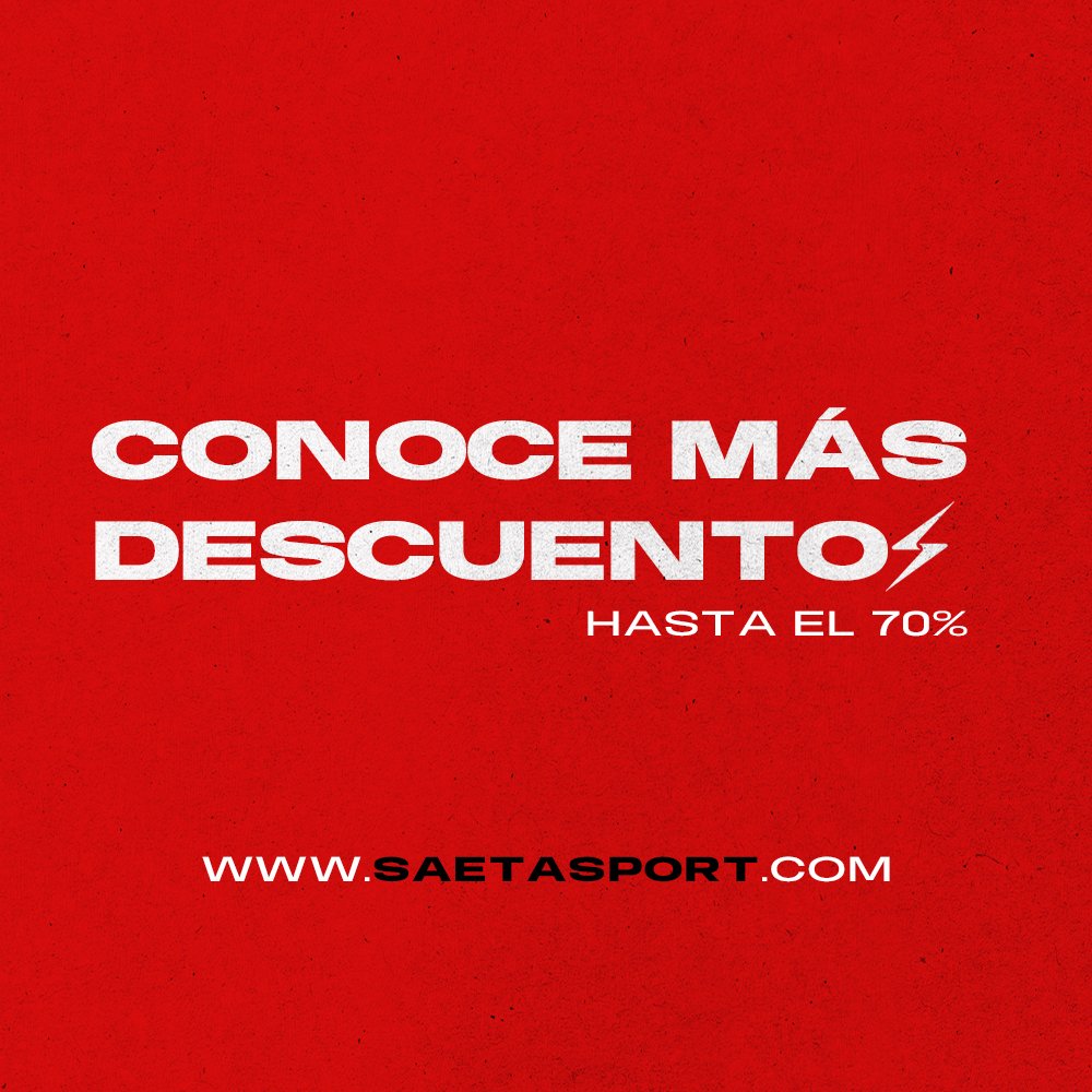 🗓️ El Blackfriday llega a ⚡SAETA⚡

🛒 Tenemos hasta el 70 % de descuento en prendas seleccionadas 👕🩳👟 para que armes tus outfits.

Ingresa ya mismo en saetasports.com
.
.
.
.
#Futsal #BlackFriday2023 #futbol #descuentos #futbol5