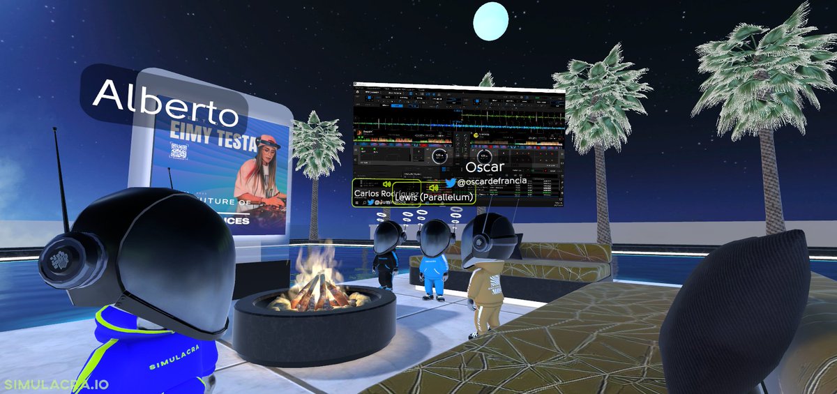 SIMULACRA (@simulacra_io) on Twitter photo Great hang out tonight with folks from all over the world. <a href="/hashpasstickets/">hashpass</a> <a href="/EimyTesta/">Eimy</a> (DJ) <a href="/aspenft/">Aspen | Web3 Membership Platform</a> | <a href="/oscardefrancia/">Oscar Bertron Simpson</a> <a href="/brandonferdig/">Brandon Ferdig</a> @0xwispy <a href="/Juminstock/">Carlos Rodríguez</a> <a href="/jeremydrane/">jeremy drane</a>
#nft #web3 #events #hangin #poolparty #music Great hang out tonight with folks from all over the world. <a href="/hashpasstickets/">hashpass</a> <a href="/EimyTesta/">Eimy</a> (DJ) <a href="/aspenft/">Aspen | Web3 Membership Platform</a> | <a href="/oscardefrancia/">Oscar Bertron Simpson</a> <a href="/brandonferdig/">Brandon Ferdig</a> @0xwispy <a href="/Juminstock/">Carlos Rodríguez</a> <a href="/jeremydrane/">jeremy drane</a>
#nft #web3 #events #hangin #poolparty #music