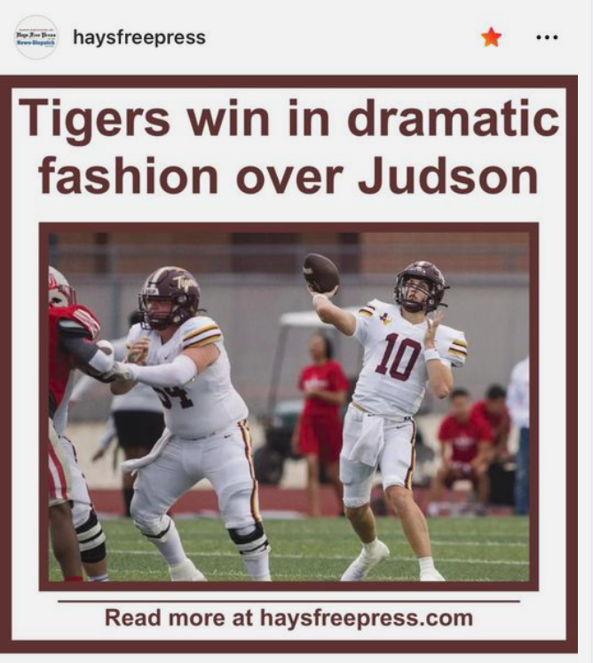 Albert Sanchez-Photographer-Hays Free Press (@ds78737) on Twitter photo Hays Free Press-News Dispatch online today. <a href="/CoachGZimmerman/">Galen Zimmerman</a> <a href="/var_austin/">VAR</a> <a href="/OneTigerNation/">Dripping Springs High School</a> <a href="/varsity_news/">Varsity News</a> <a href="/WilliamsJack05/">Jack Williams</a> <a href="/JacksonKey05/">Jackson Key</a>
<a href="/dctf/">Dave Campbell's β TexasFootball.com</a> <a href="/DrippingTigers/">Dripping Springs Athletics</a> @Michael_AdamsTX <a href="/DSISD/">Dripping Springs ISD</a>
#austinpreps #txhsfb #txhsfbplayoffs
Sponsored by Martha Olmos - Broker Asso. REALTOR JMG Group Hays Free Press-News Dispatch online today. <a href="/CoachGZimmerman/">Galen Zimmerman</a> <a href="/var_austin/">VAR</a> <a href="/OneTigerNation/">Dripping Springs High School</a> <a href="/varsity_news/">Varsity News</a> <a href="/WilliamsJack05/">Jack Williams</a> <a href="/JacksonKey05/">Jackson Key</a>
<a href="/dctf/">Dave Campbell's β TexasFootball.com</a> <a href="/DrippingTigers/">Dripping Springs Athletics</a> @Michael_AdamsTX <a href="/DSISD/">Dripping Springs ISD</a>
#austinpreps #txhsfb #txhsfbplayoffs
Sponsored by Martha Olmos - Broker Asso. REALTOR JMG Group