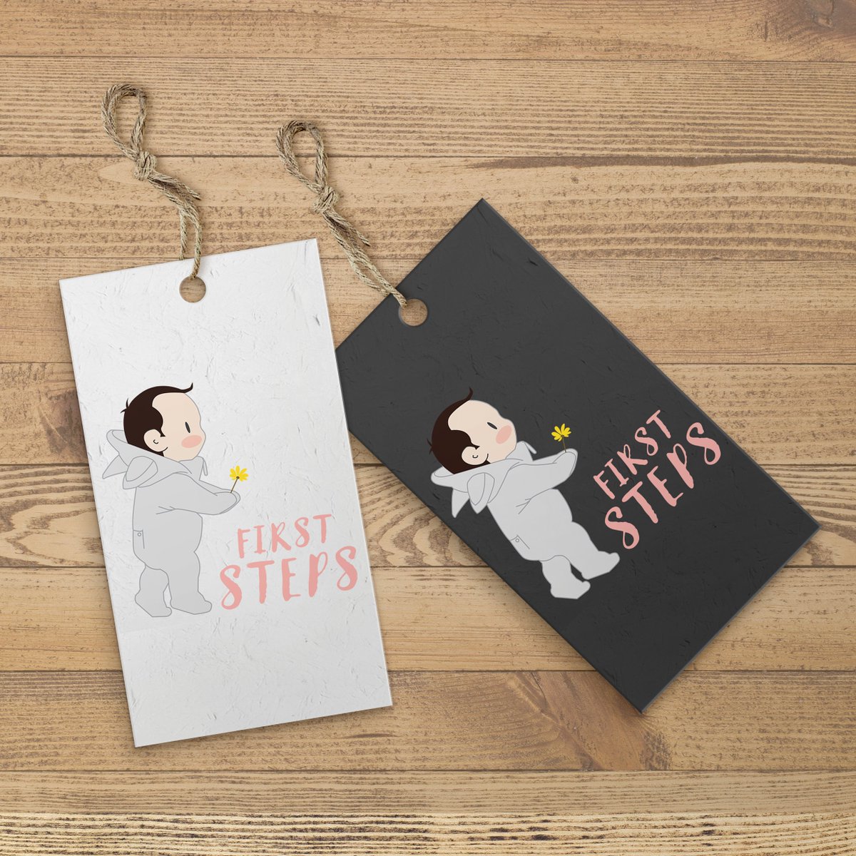 How cute! 'First Steps'. Check out this logo I developed for a children's clothing brand. I love being creative and coming up with these fun ideas. #TinyTrendsetters #KidsFashionFun #graphicdesign #smallbusiness