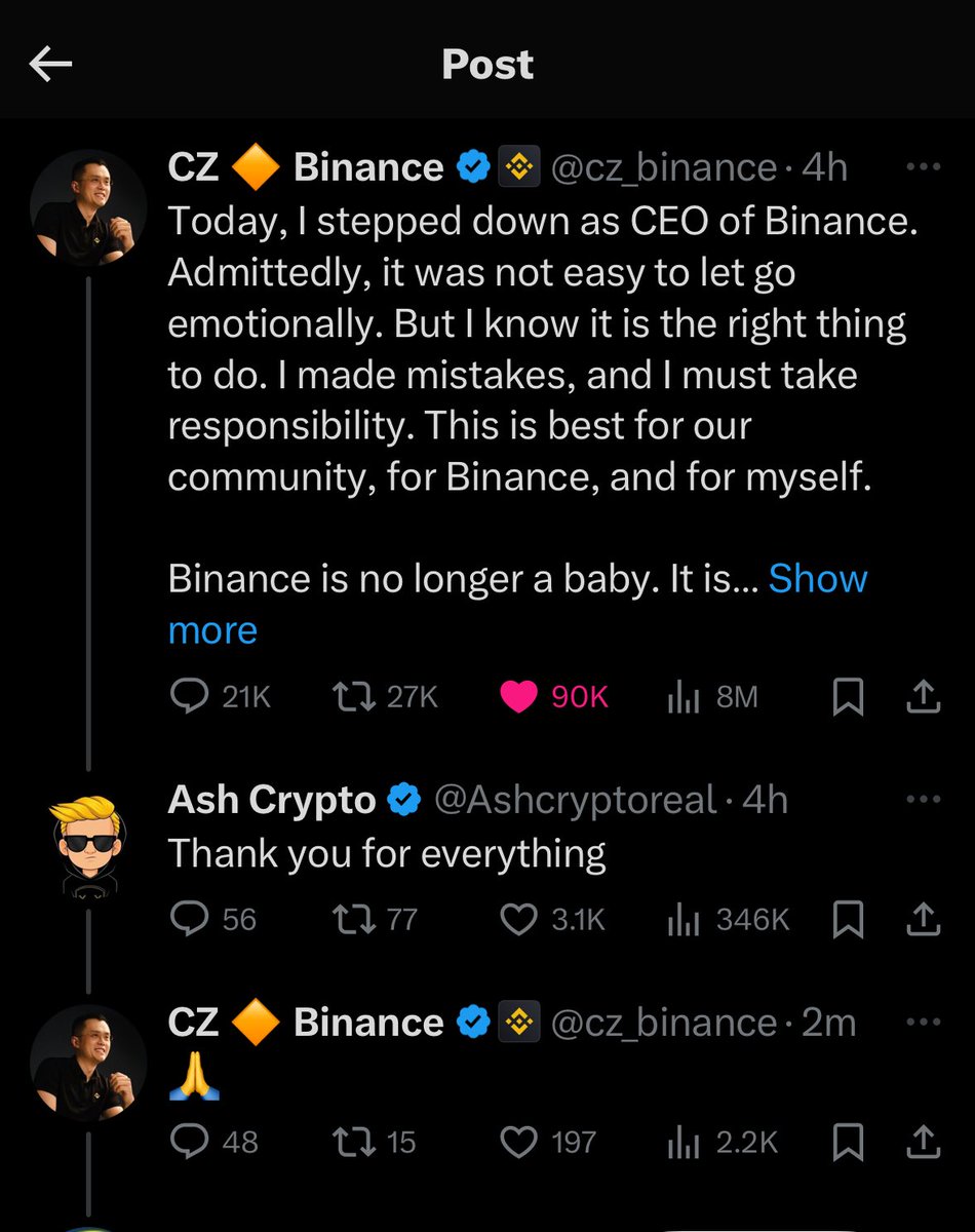 AshCrypto's tweet image. CZ have done so much for the crypto
adoption globally and is one of the 
coolest CEO in crypto.