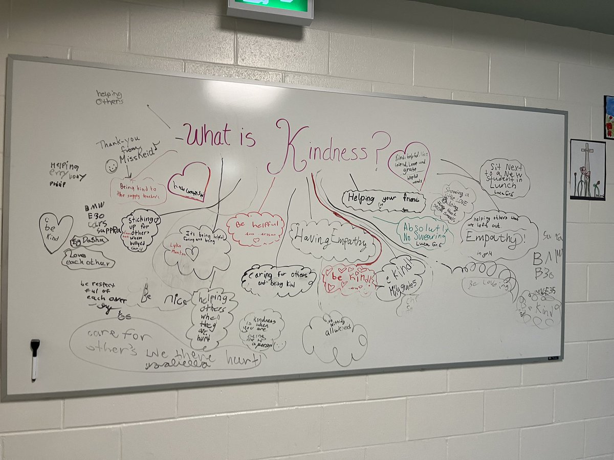 MPaulBaxterOCSB's tweet photo. It is #KindnessWeek at MPB! There have been some wonderful discussions and lessons as we focused on #ocsbCharacter and #ocsbCommunication and I love seeing the students refer to our first read aloud of the Golden Rule 💛 #ocsbSpeakOut #BullyingAwarenessAndPreventionWeek https://t.co/zrKYZdGMJV